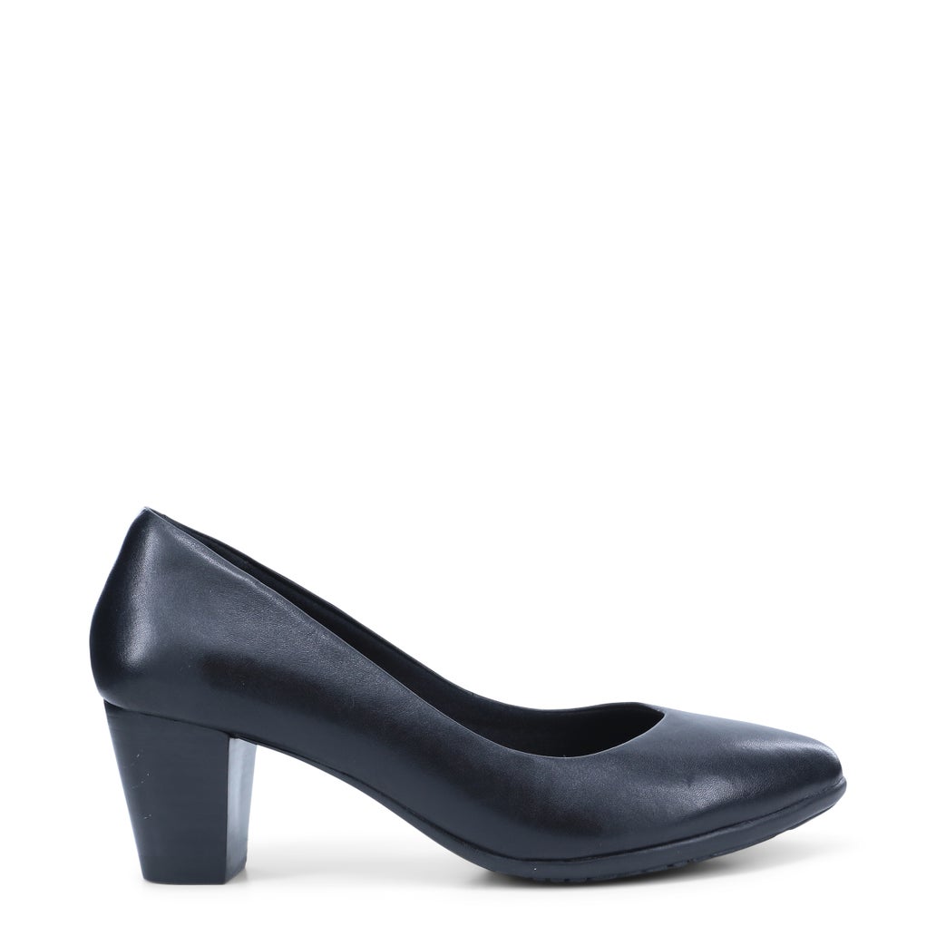 THE POINT-Everyday black court shoe