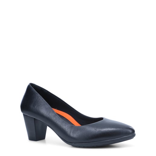 THE POINT-Everyday black court shoe